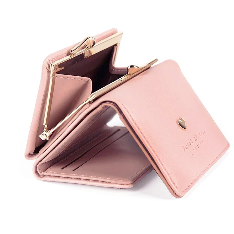 Women wallet purse female short Korean version students fresh folding mini metal cute animal