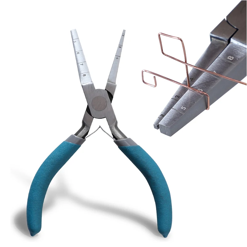 Square Nose Winding Plier with Scales for Create Square Shapes in 2-8MM Diameters Crafts Jewelry Making Wire Looping Plier