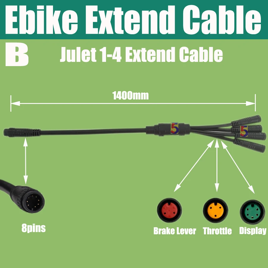 Ebike /Bafang Mid Motor 1-4 Cable For BBS01 BBS02 BBS03