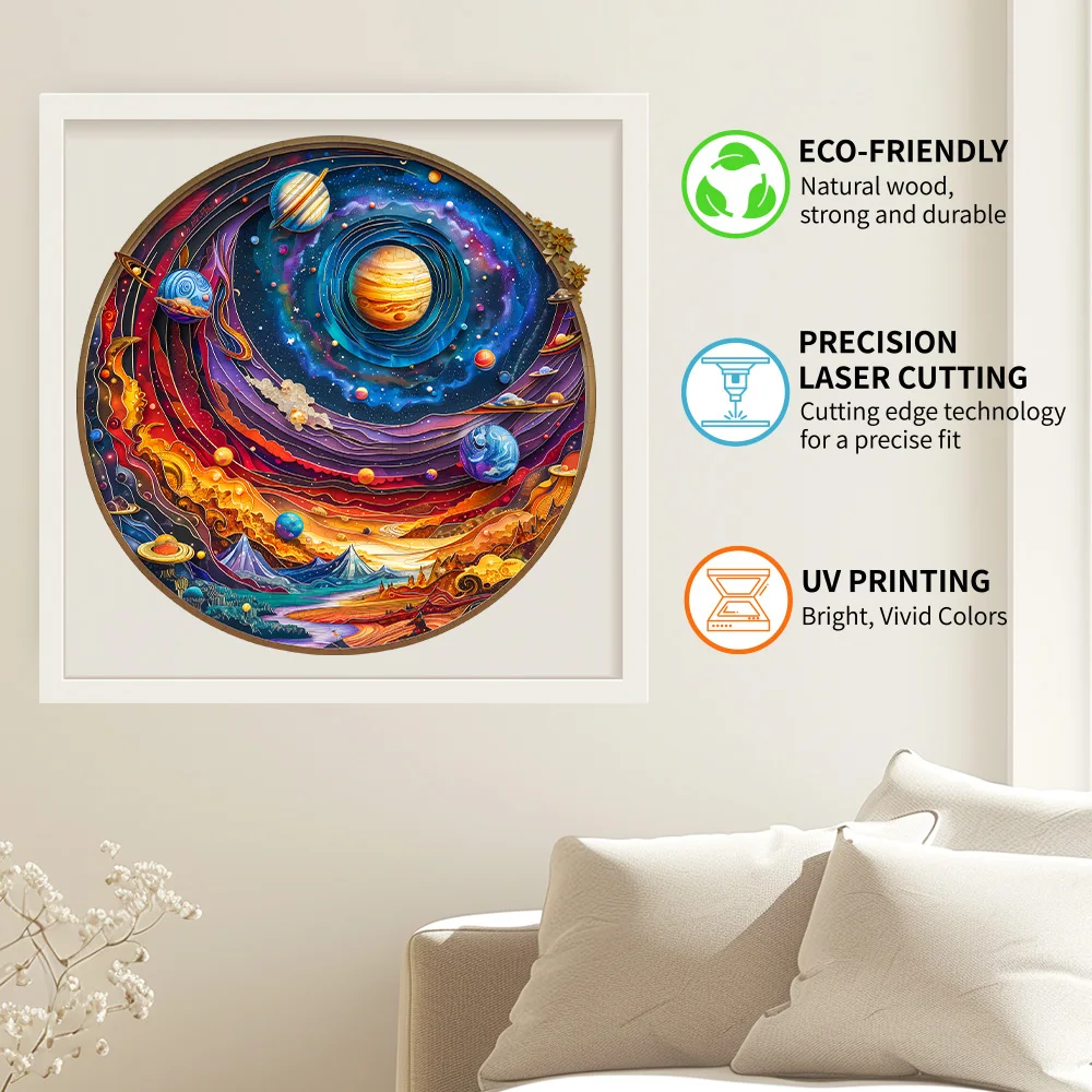 Wooden Puzzles for Adults Beautiful Universe Wood Puzzles Adult Wooden Jigsaw Unique Shape Best Gifts for Kids jigsaw puzzles wooden jigsaw puzzles wooden puzzle toys educational puzzles