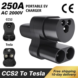 LONLINK CCS2 to Tesla EV Charger Adapter 400A 1000V Electric Vehicle DC Charging Station CCS2 To Tesla Convertor dc combo
