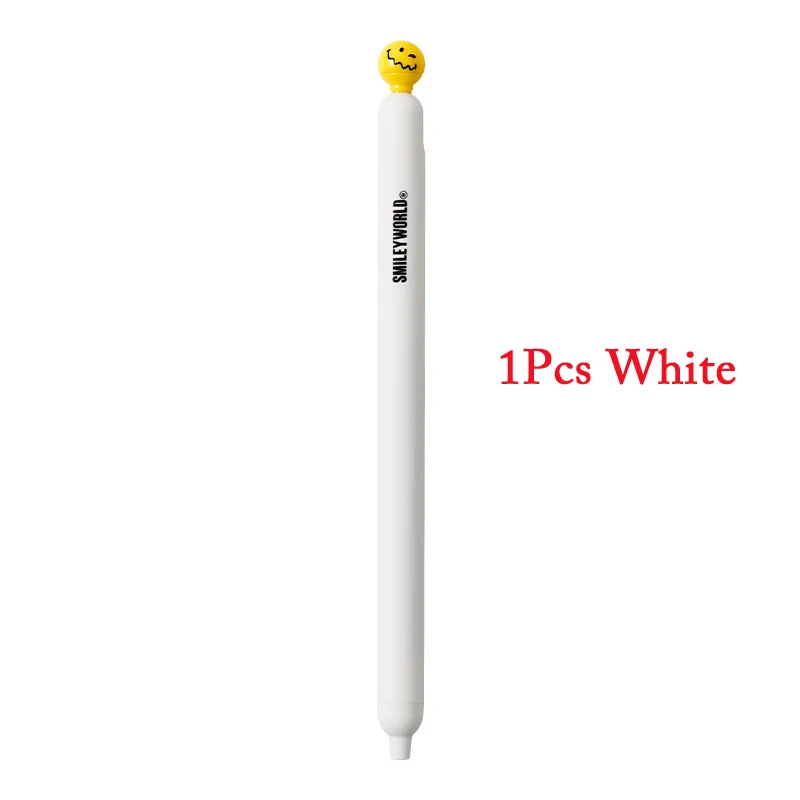 kaco❁⃘ 3pcs KACO Smiley Gel Pen Set Happy Fruit Comfort Grip Low
