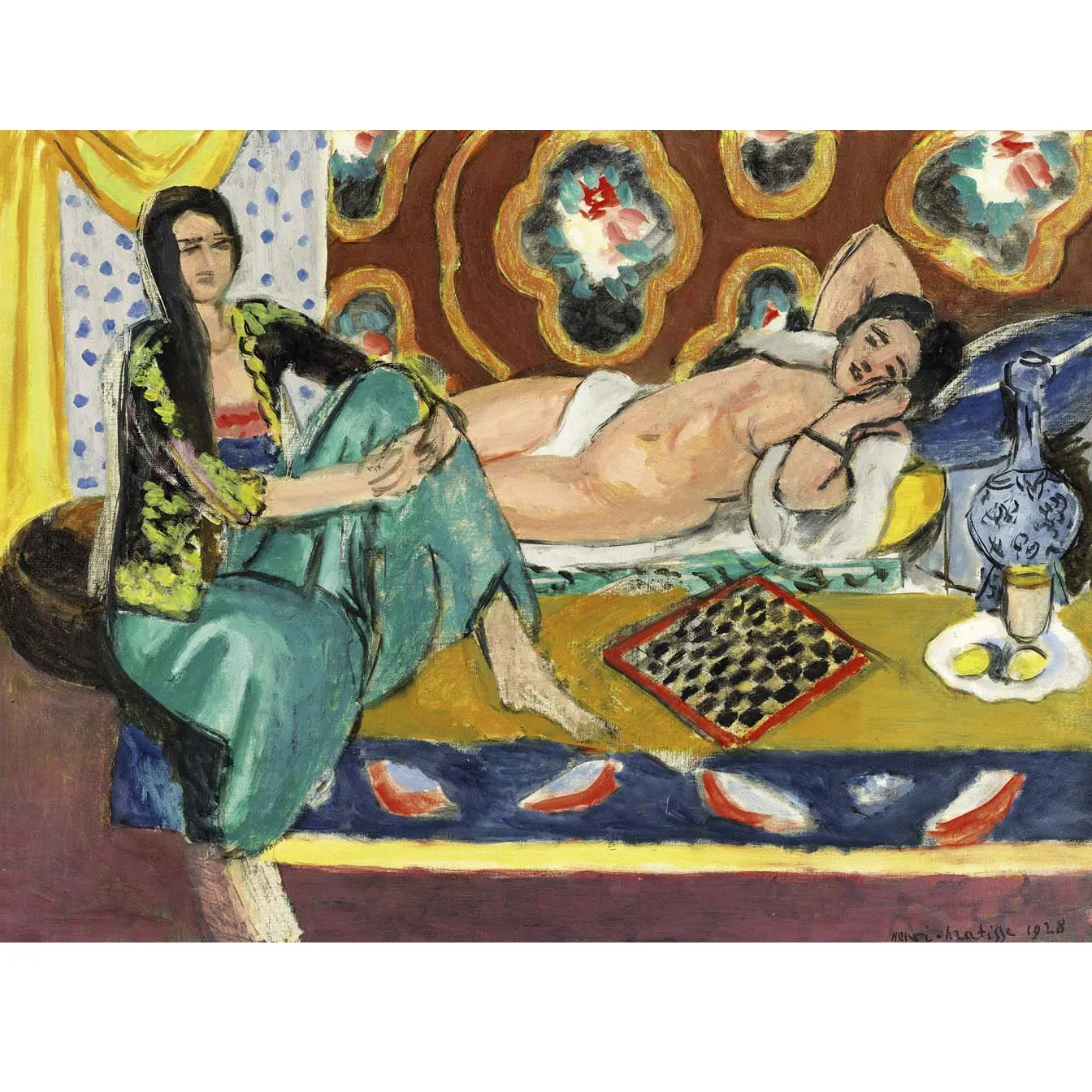 

Hand painted high quality reproduction of Playing Chess by Henri Matisse Fauvism style artworks Decoration picture for wall