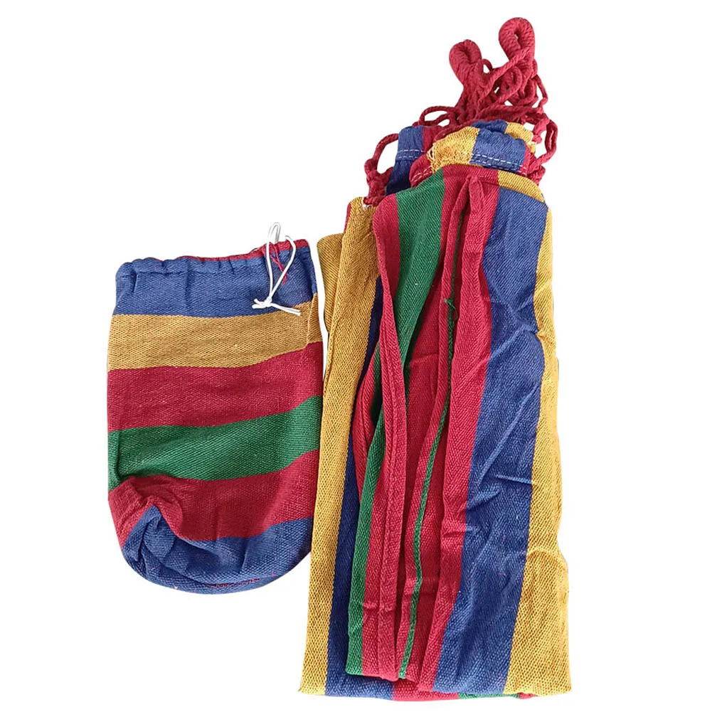 1-2 Person Canvas Hammock 264lbs Capacity Fabric Hammock with Tree Straps Portable 102x32 in for Outdoor Indoor with Carry Bag