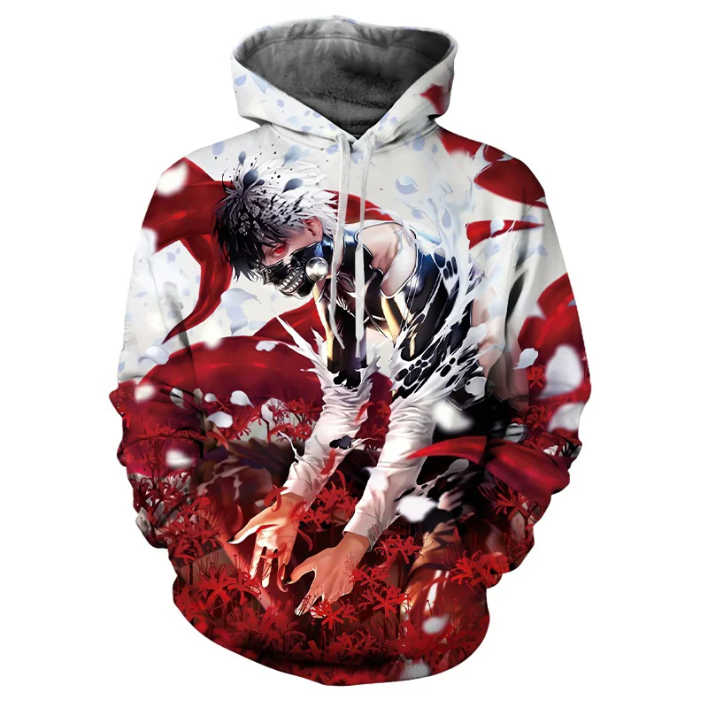 

Anime Tokyo Ghoul 3D Printing Hoodie Cool Men's Long Sleeve Hoodies Tops Spring Autumn Personality Cartoon Sweatshirts Clothing