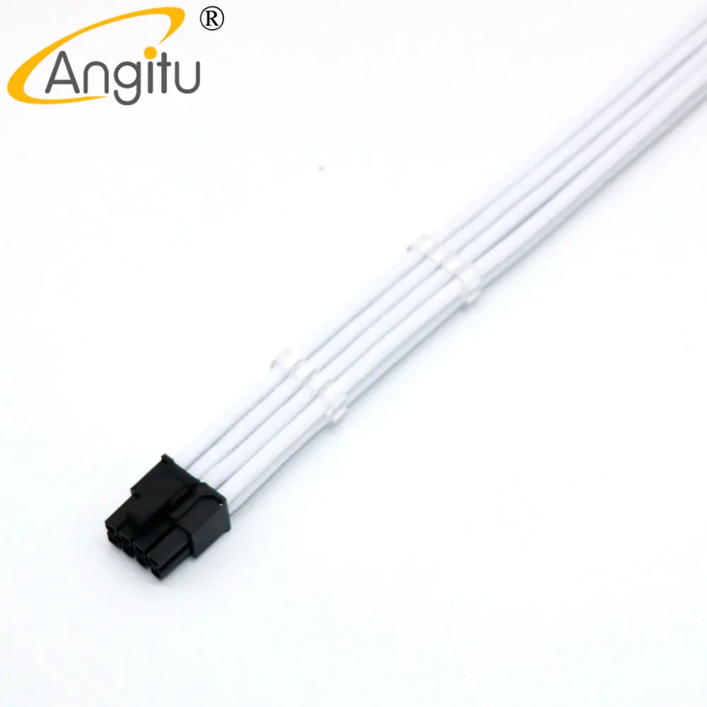 Angitu 20 30cm Premium Bridged 8pin a Mais 2pin Gpu Pcie Extensão Cabo de Alimentação 11 Cores para Escolher ul 1007 18awg com Pentes - Imagem 4