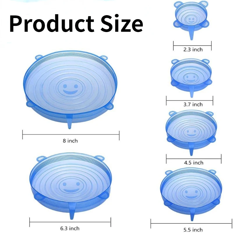 Silicone Stretch Food Covers Kitchen Fresh-keeping Lids Food Caps Elastic Expandable Microwave Airtight Plastic Wrap food cover fresh keeping cover microwave cover preservation cover