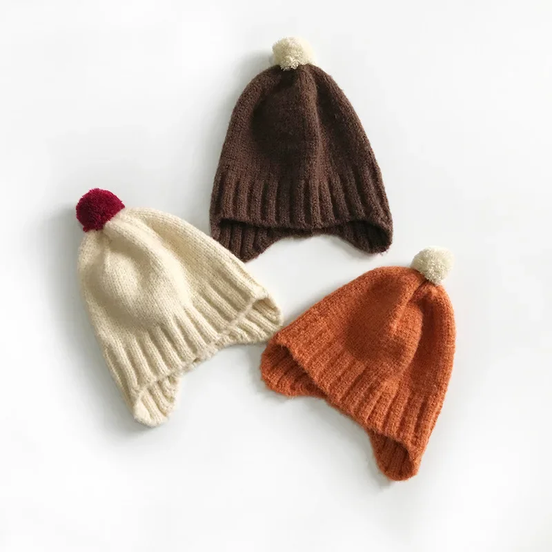 2020 New Knitted Kids Beanie Cap Infant Baby Boy Girl Hat Warm Children Baby Autumn Winter Girls Hat for Kids Muts Bonnet Enfant