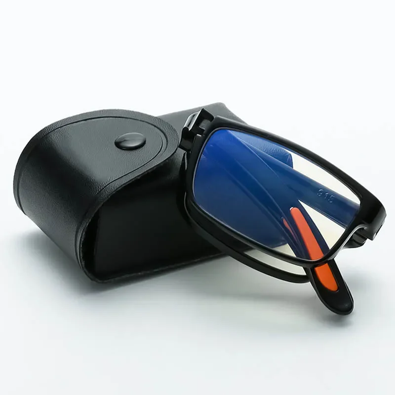 Fashion Far Sight Glasses TR90 High Definition Resin Presbyopic Glasses Portable Folding Square Frame Anti-blue Reading Glasses 3