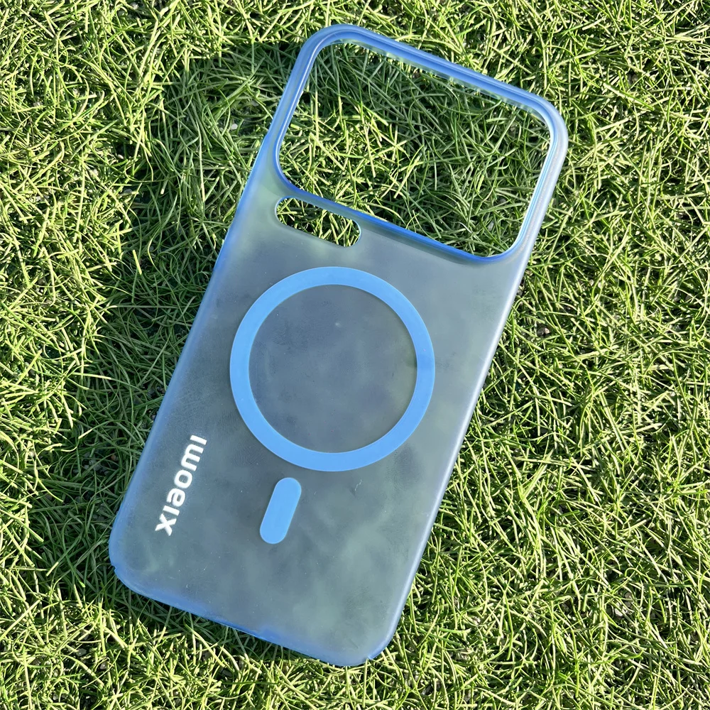 Slim Ice Mist Transparent Magnetic Back Cover with Shockproof Bumper