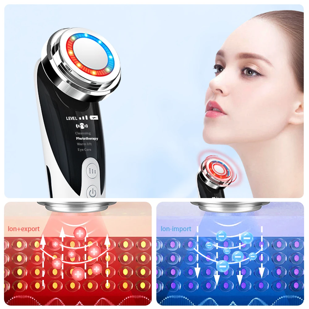 Face Massager Skin Rejuvenation Radio Mesotherapy LED Facial Lifting Beauty Vibration Wrinkle Removal Anti Aging Radio Frequency 4 Face Massager Skin Rejuvenation Radio Mesotherapy LED Facial Lifting Beauty Vibration Wrinkle Removal Anti Aging Radio Frequency 4