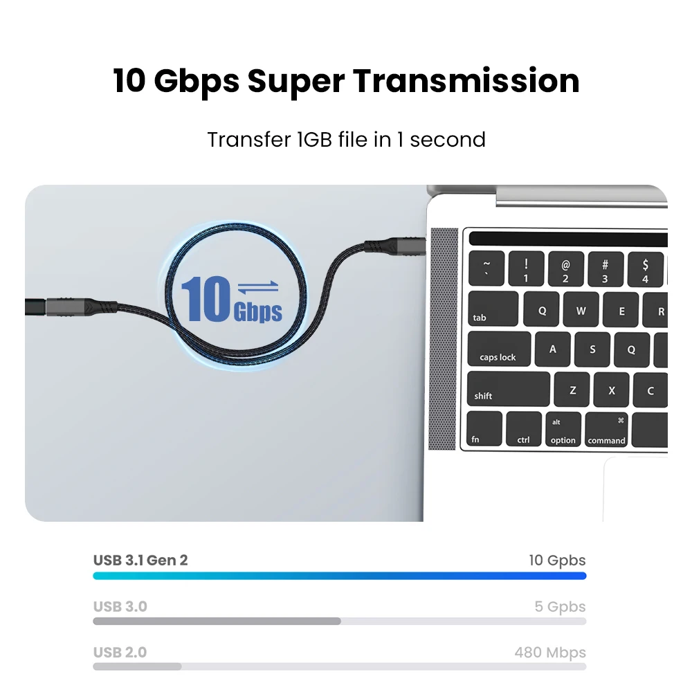 Фото Кабель-удлинитель USB 100 Gen2/10 Гбит/с, Вт/5 А №5