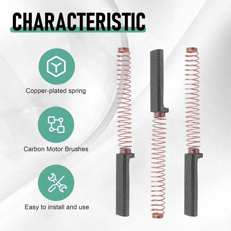 Carbon Motor Brushes Replacement Parts Motor Brush For Kitchenaid Mixers W10380496 W10260958 4162648 10Pcs,mixer accessories,electric motor