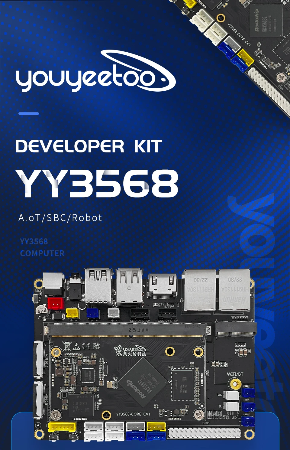 duplo gigabit ethernet expansível sata ssd suporta android 11 debian10