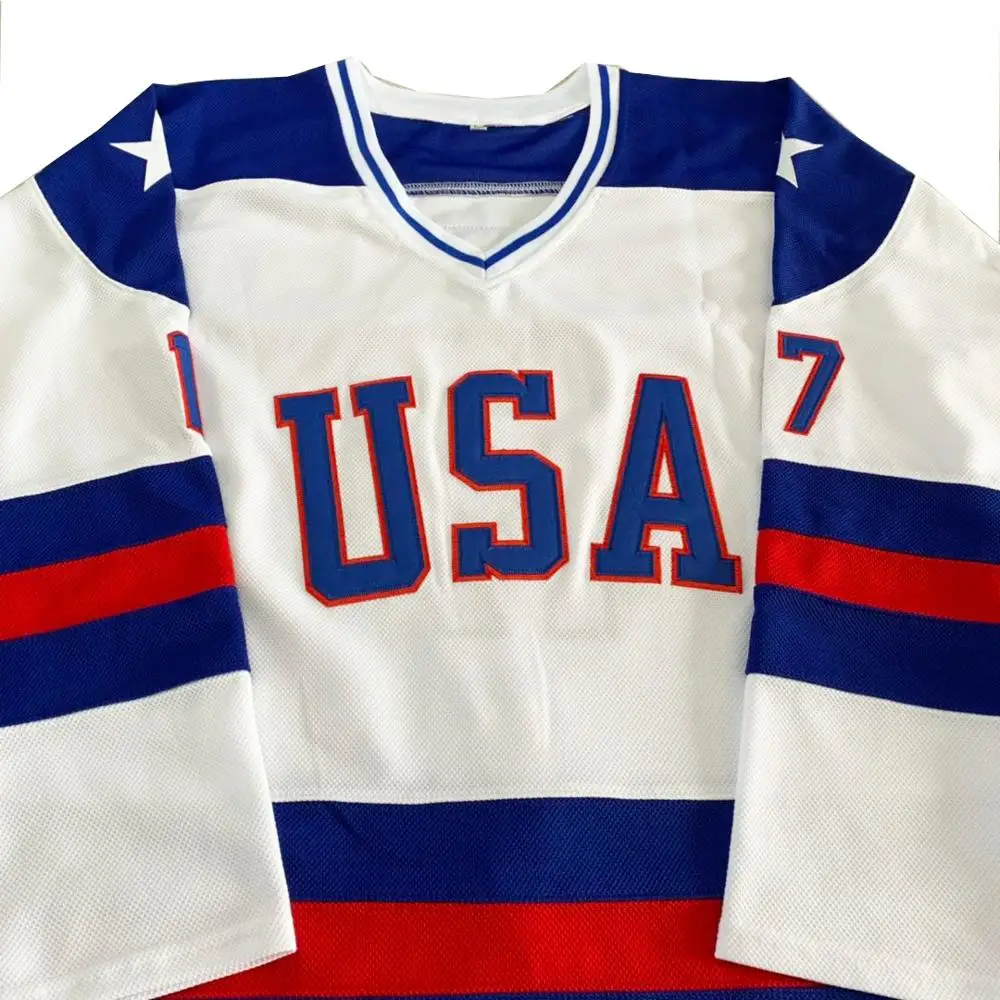 BG maglie da hockey su ghiaccio USA 17 O'Callahan jersey ricamo cucito abbigliamento sportivo all'aperto film di cultura Hip-hop bianco di alta qualità