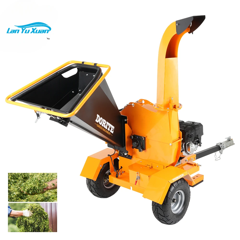 

factory hot Heavy Duty Self-Propelled Gasoline Started Disc Wood Chipper Machine Portable Wood Crusher Machine for Wood Chips