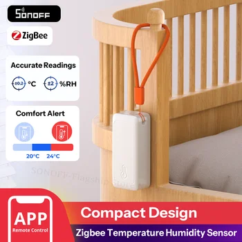 SONOFF SNZB-02B AirGuard TH Lite Zigbee Temperature Humidity Sensor,High-Accuracy Sensing, 6-Month Data Log,Long Battery Life 1