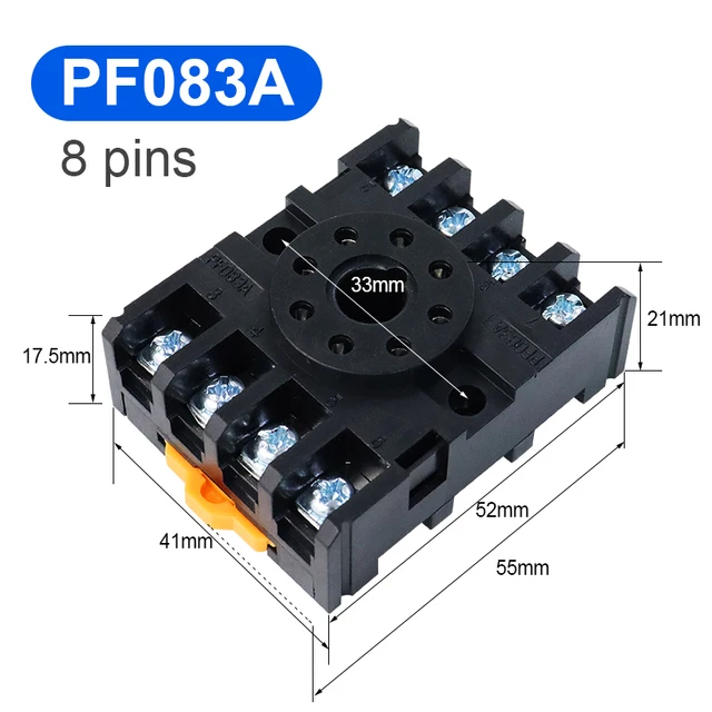 Base Relè Pf113A A 11 Pin - Presa Per Relè Temporizzato Jqx-10F E Jtx-2C, Installazione A Bullone O Binario - Foto 6