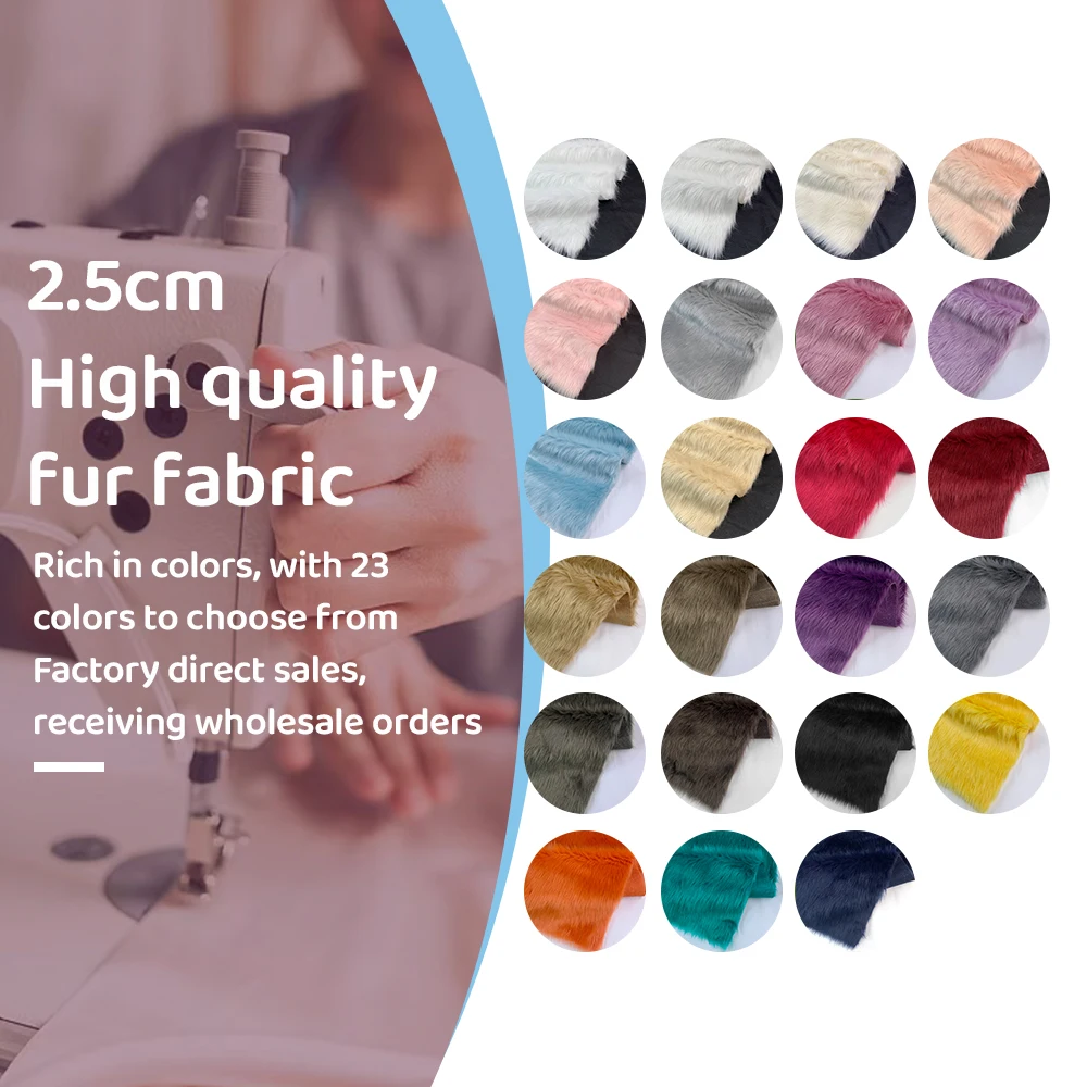 Luxurious Faux Fur Fabric - Medium Thickness, 2.5cm Long Pile, 30x50cm, Ideal for Cosplay and Creative Projects