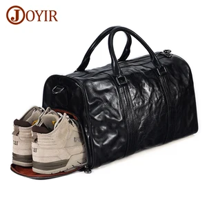 JOYIR Мужская спортивная сумка из натуральной кожи для путешествий с сумкой для обуви, дорожная сумка для ночевки, Большая вместительная сумка для переноски, сумка через плечо