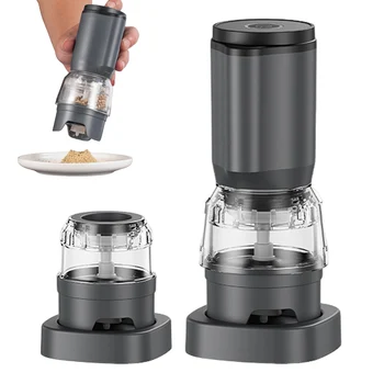 Quick Spice Grinder Pepper Grinder Mill Rechargeable Electric Salt Pepper Grinder Adjustable Spice Mill Automatic Kitchen Gadget 1