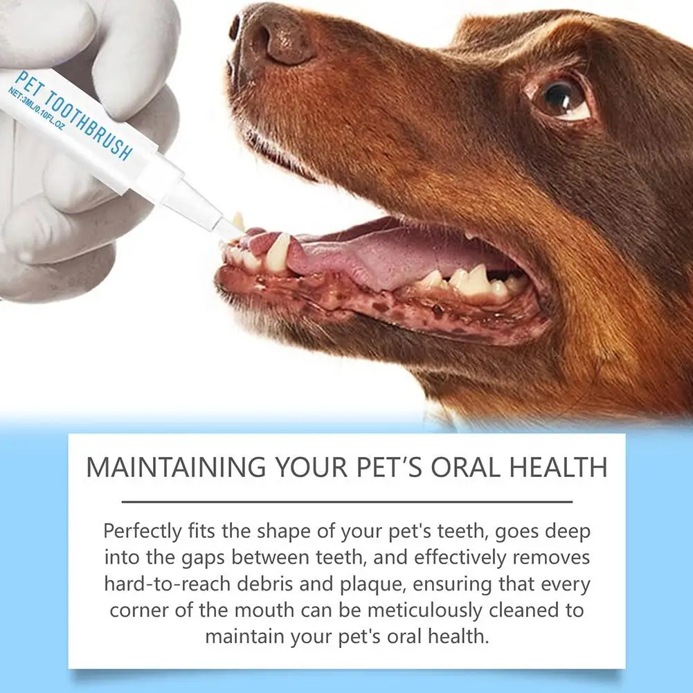 Pet Toothbrush Pen Suitable For Eliminating Pet Bad Breath Easy To Use Cat Dog Tooth Brush ToothbrushSet Accessories