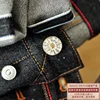SAUCE ORIGIN Mens Jeans Boxing Selvedge Denim Jeans Color Cotton Jeans for Men Silver Buttons Taper Fit  12.5 Oz 2