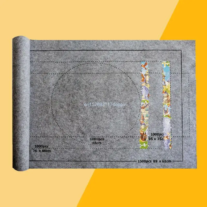 

Фетровый коврик-пазл, свернутый для игр, одеяло, до 1500 деталей, пазлы, дорожные аксессуары, Прямая поставка