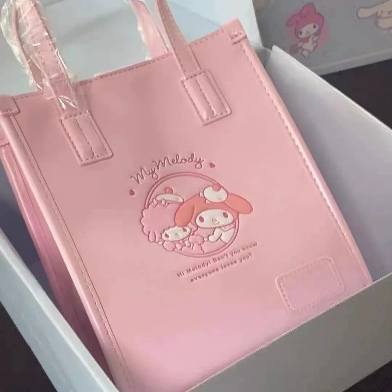 MBTI Black Kuromi Womens Handbag Cute Fashion Casual Leather Shoulder Bag Harajuku Luxury Designer Exquisite Vintage Female Bags