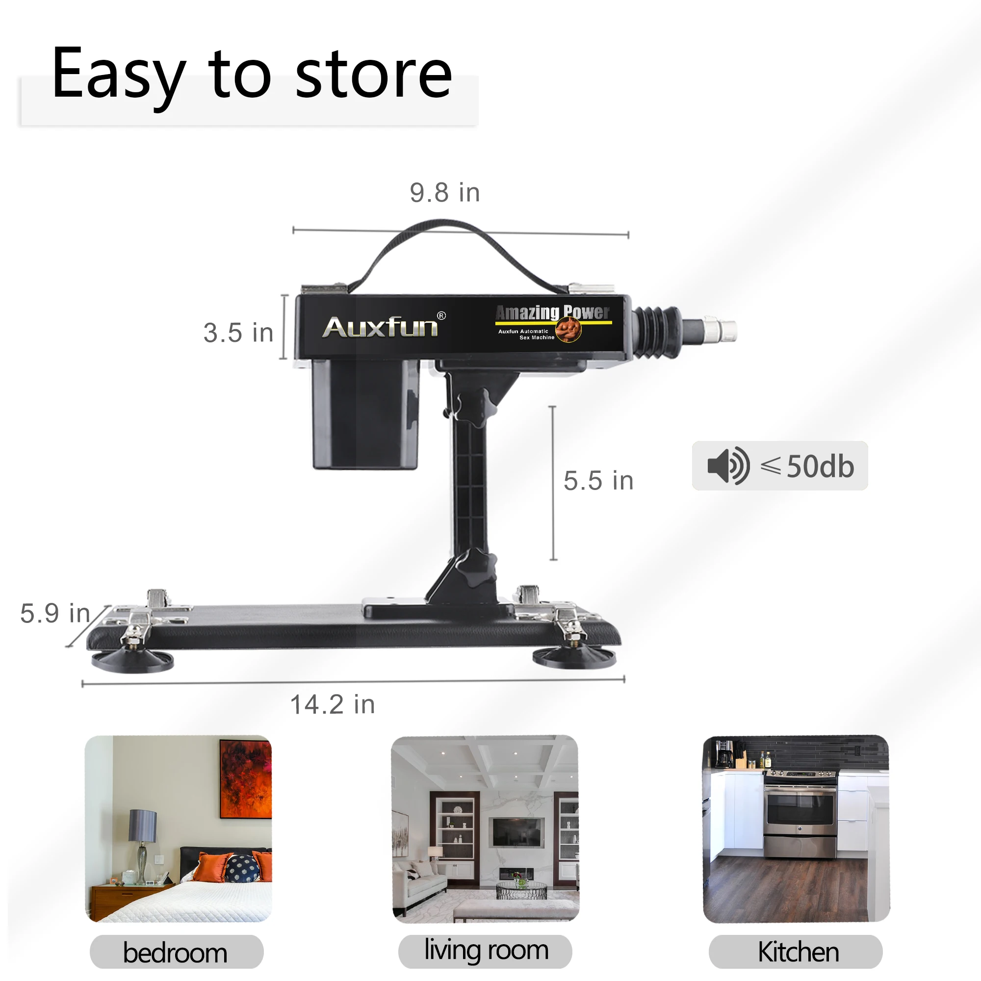 Sex Toy AUXFUN Automatic Sex Machine with 3XLR System for Couples Speed-Adjustable Thrusting Sexy Guns with Big Black Dildos for lesbian