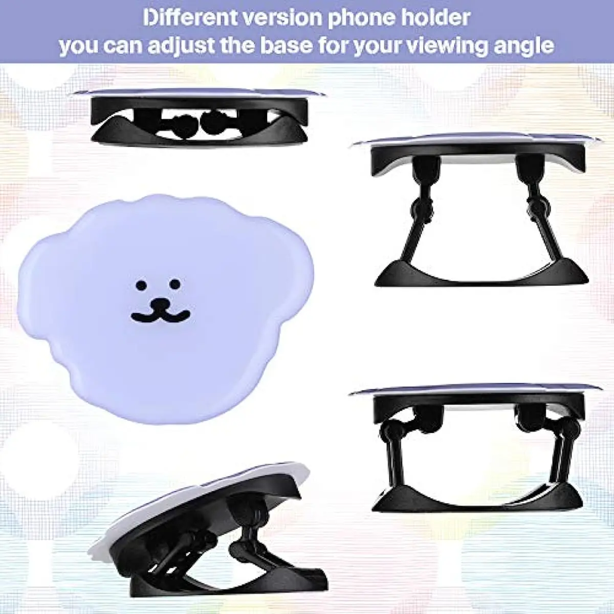 6 Pieces Cute Phone Grip Cartoon Animal Stand Accessories Foldable Finger Holder Expanding Grip Stand Finger Kickstand