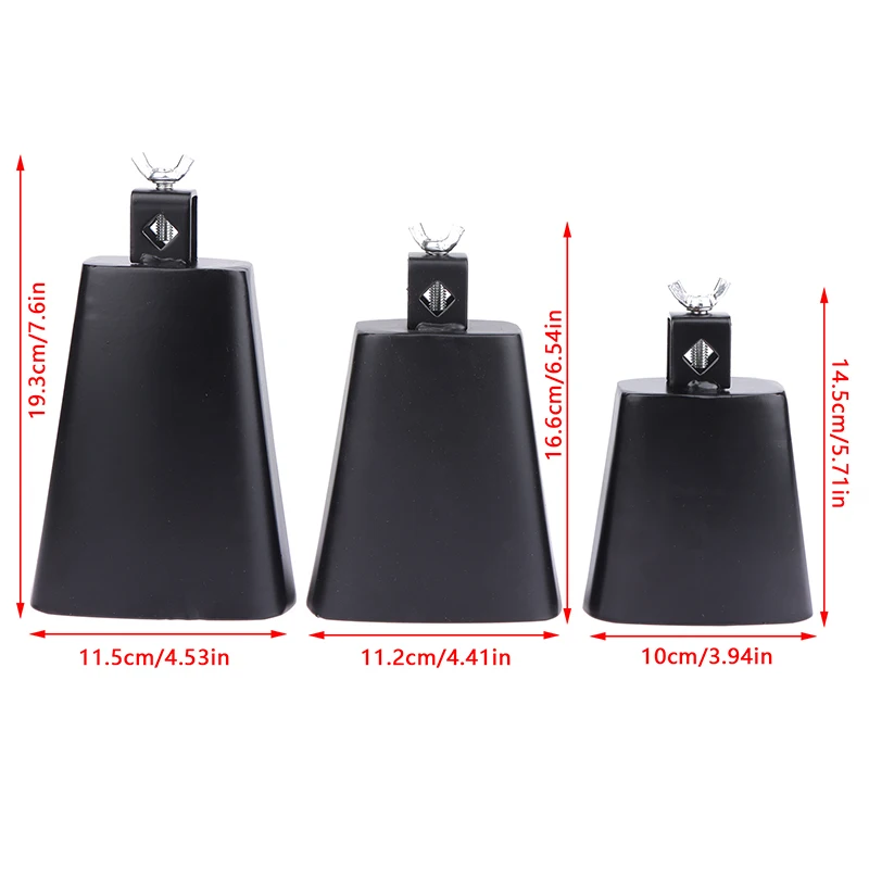 Cowbell High Quality 4/5/6Inch Jazz Drum Cowbell Metal Steel Cattlebell Cow Bell Drums Percussion Instruments Accessories
