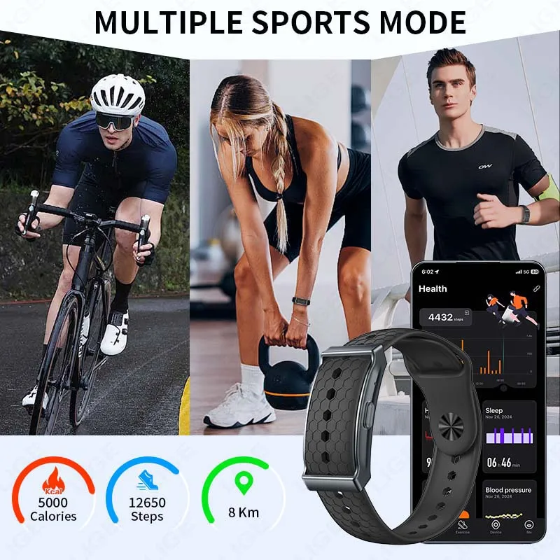 LIGE No Screen Smart Watch Men's Sports Outdoors Fitness Heart Rate Monitor IP68 Waterproof New Smartwatch For Andrio IOS 2025