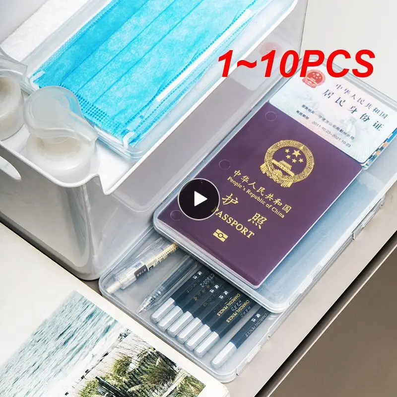 1~10PCS Transparent Face Masks Case Card Storage Box Dust-Proof Card Pack Business Finishing Box Battery Storage