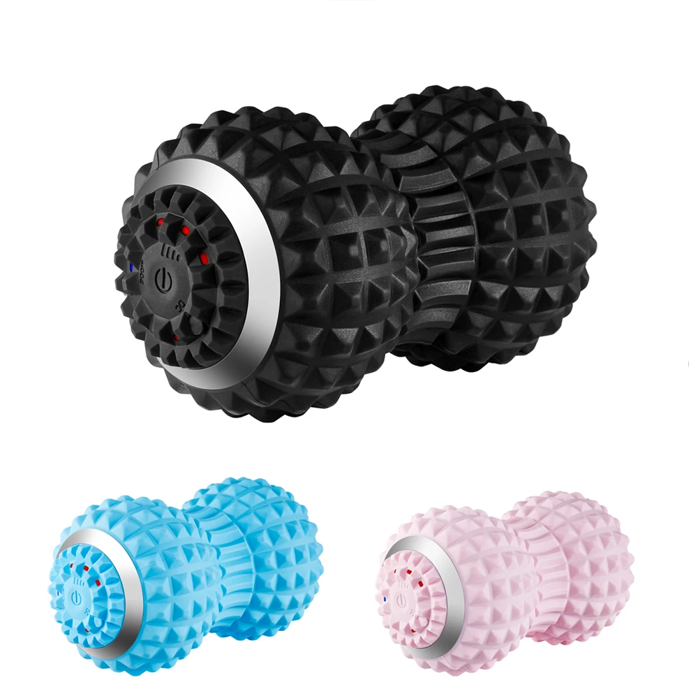 Electric Massage Ball Peanut Gym Yoga Roller Vibrating Lacrosse Ball Muscle Pain Relief Deep
