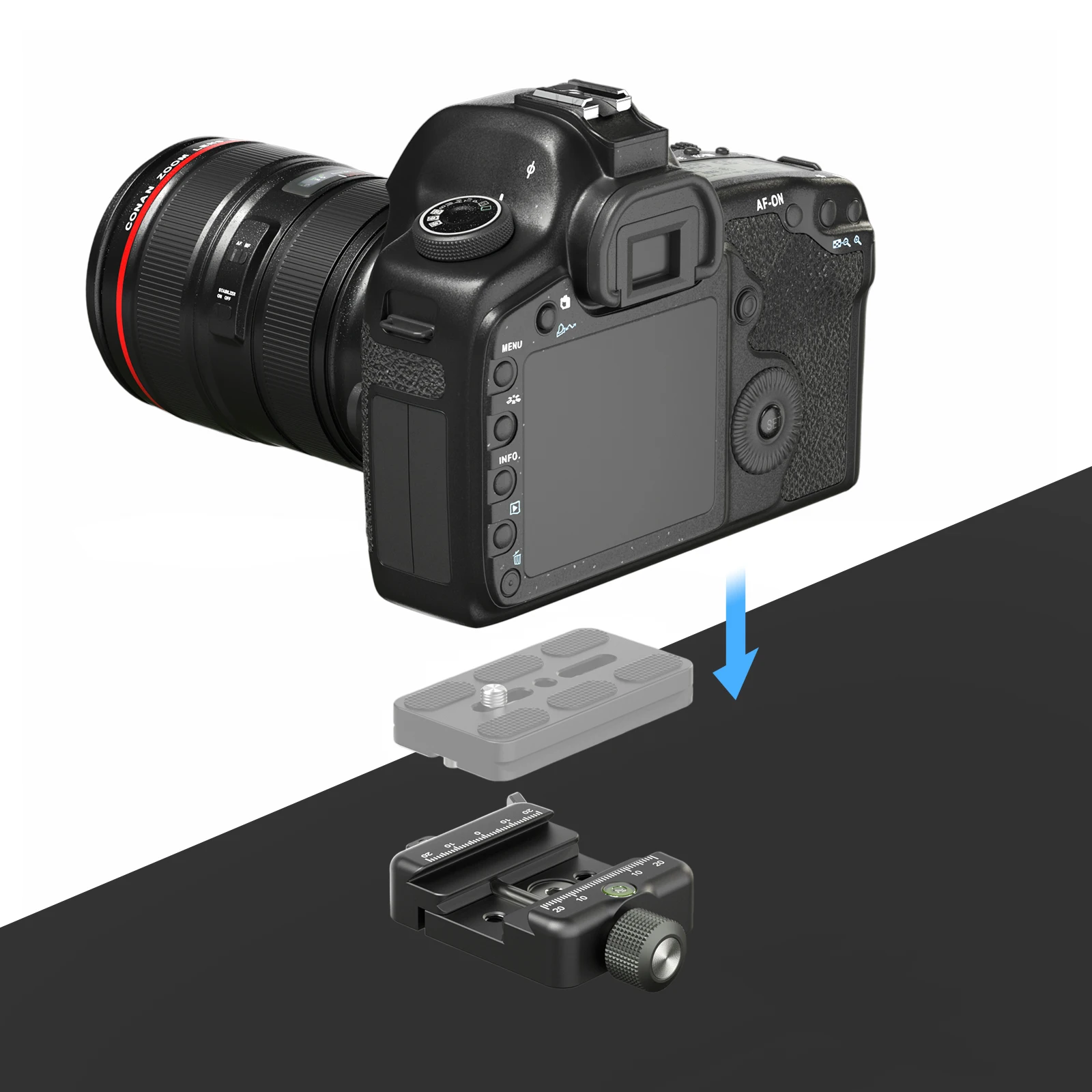 Camera Clamp Camera Tripod Adapter Tripod Adapter Mount Camera Mount Plate WEYLLAN Quick Release Clamp Arca Swiss Clamp for Tripod Ball Head Quick Release Plate Arca Swiss Dovetail to Picatinny Adapter
