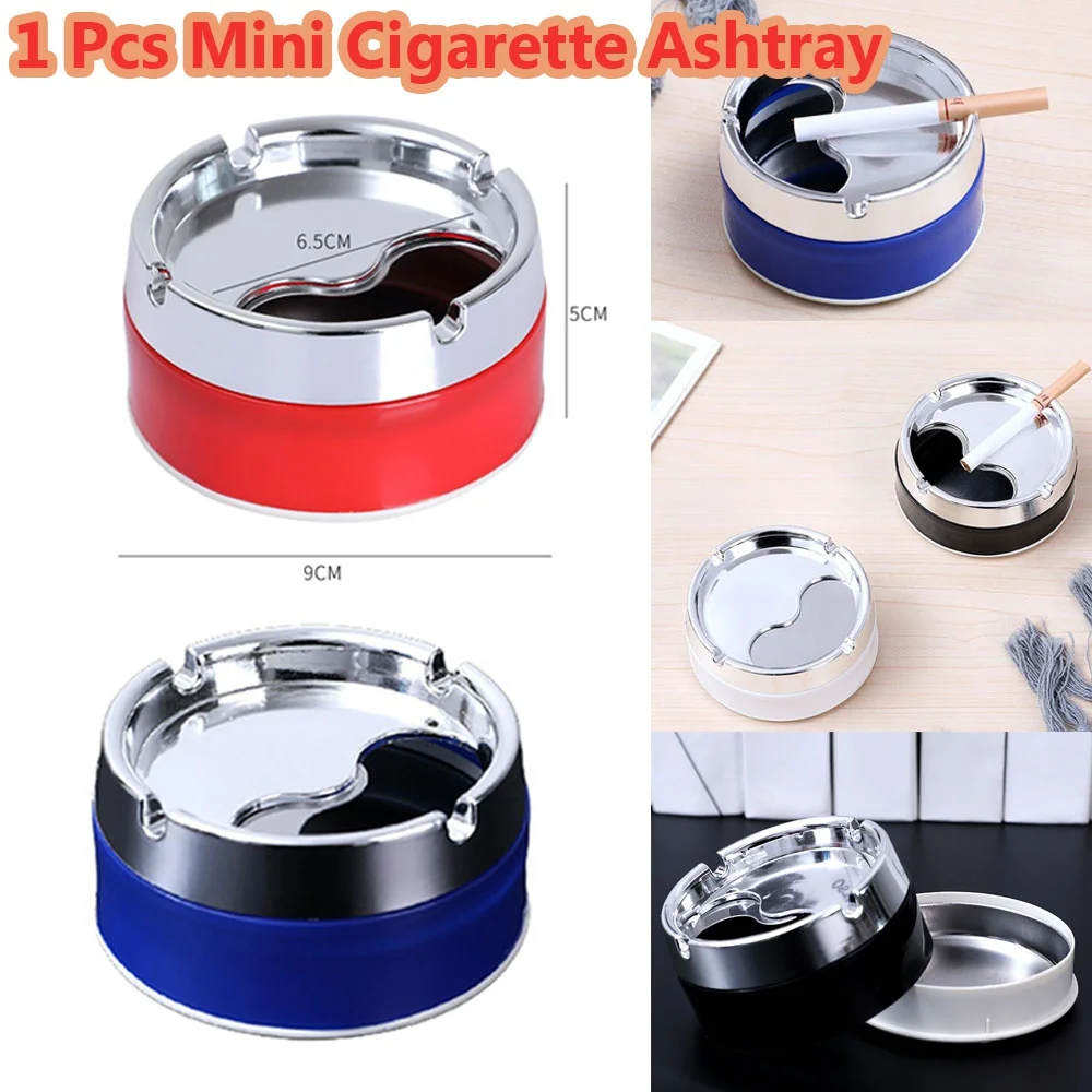 1 Pcs Creative Household Detachable Cigarette Ashtray Portable Mini Rotatable Lid Ashtray(Not Including Cigarette ) portable ashtray cigarettes ashtray