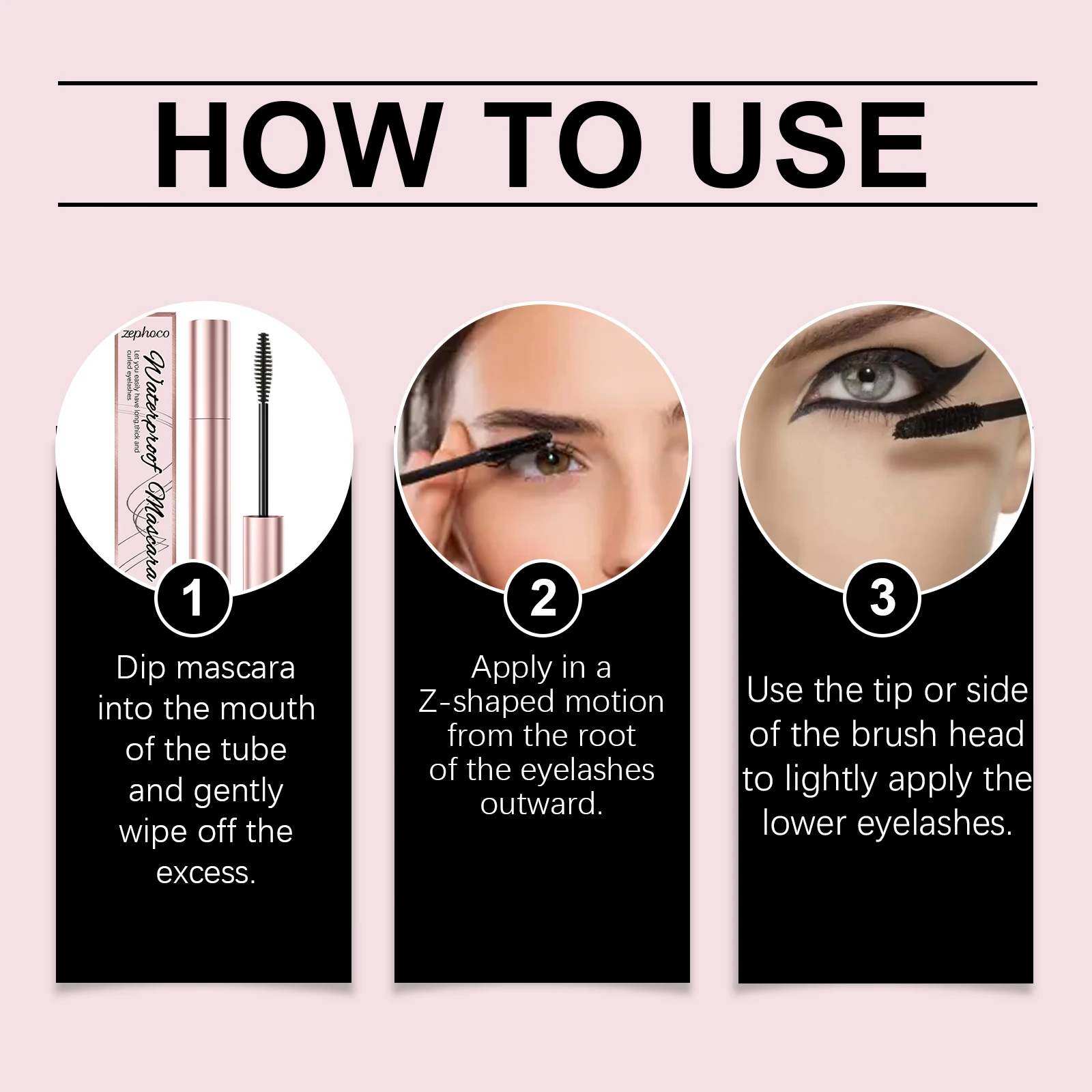 4d Black Mascara Waterproof Volumizing And Curling Silk Fiber_voghion.com