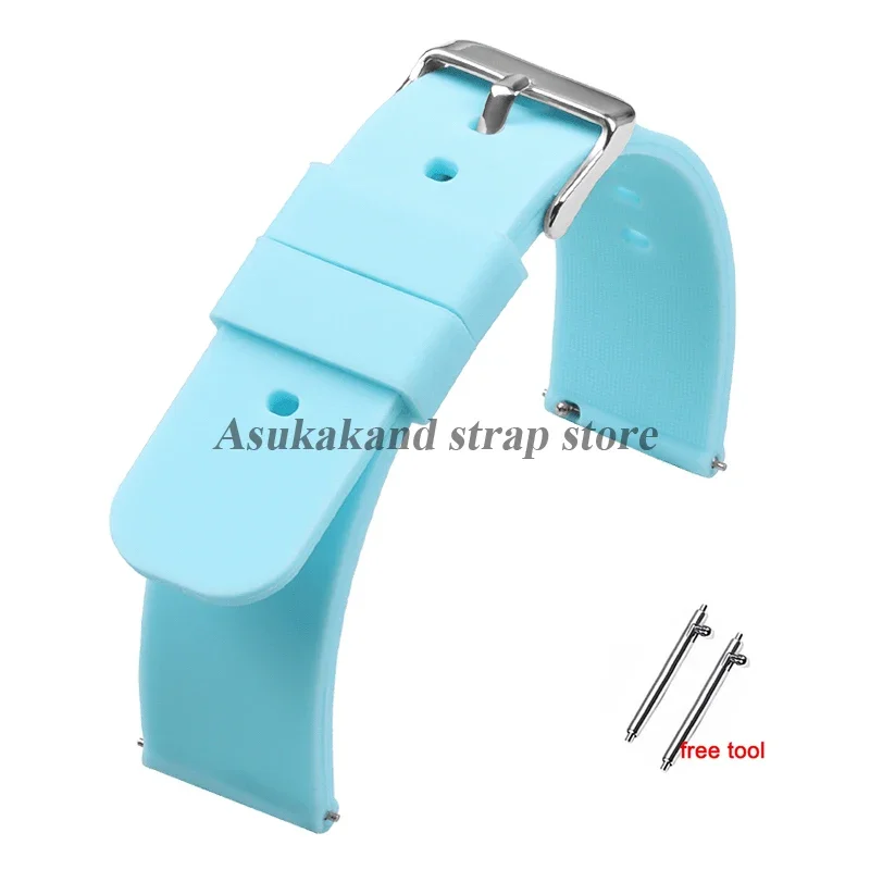 Versatile Quick-Release Silicone Sport Watch Strap - Multiple Sizes