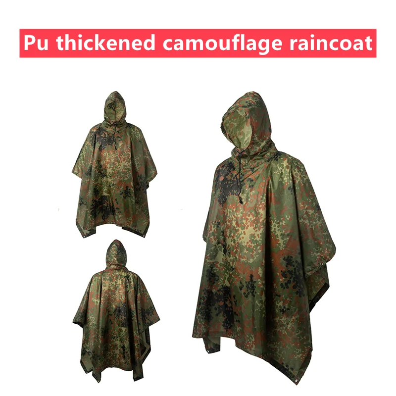 Lmpermeable Raincoats Women/Men Jungle Rain Poncho Backpack Camouflage Rain Coat Cycling Climbing Hiking Travel Cover raincoat poncho