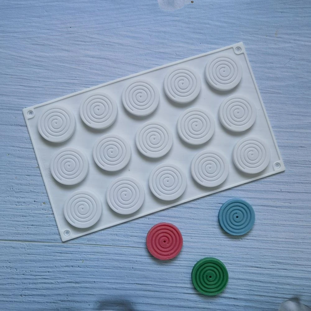 

Holes Spiral Shape Silicone Mold 3D Cake Moulds Mousse For Ice Creams Chocolate Pastry Bakeware Dessert Art Cake Mold