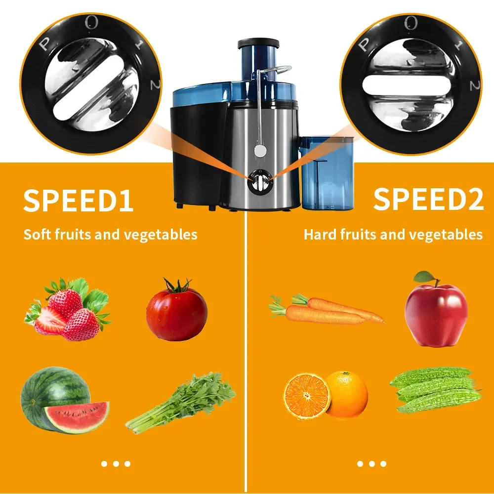 US New Item stocked multi-functional juicer 110V 400W Sliver Vegetable fruit carrot frying milk machine original juicer machine 6
