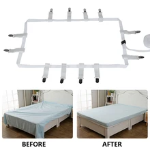 

Bed Sheet Clip Suspender Cord Hook Loop Clasps Adjustable Elastic Mattress Cover Bed Sheet Fasteners 12 Heads Blankets Grippers
