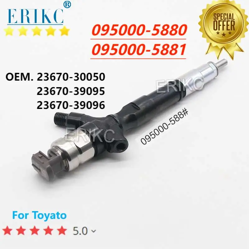 23670-30050 Diesel Fuel Injector 095000-5880 Auto Injection Assy 23670-39095 23670-39096 For Denso Toyota Hiace