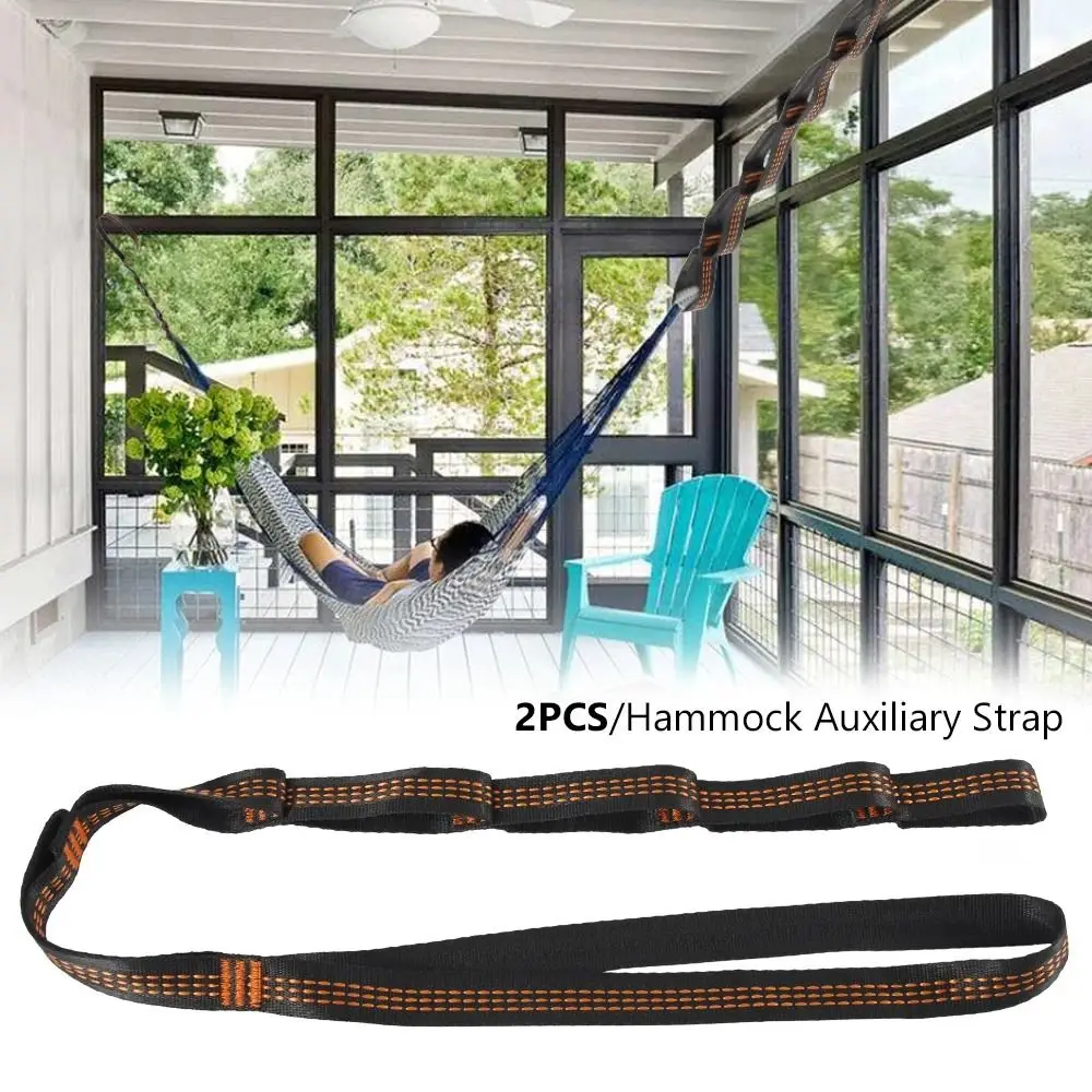 

Nylon Hammock Straps New Black Reinforced Yoga Stretch Belt Elastic Swing Hanging Belt Outdoor
