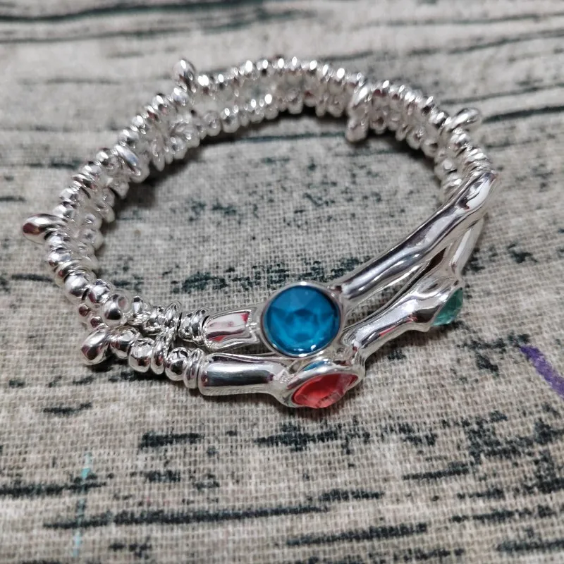 2023 New UNOde50 European and American Creative Simple Design Tricolor Gem High Quality Bracelet Women's Jewelry Gift Bag