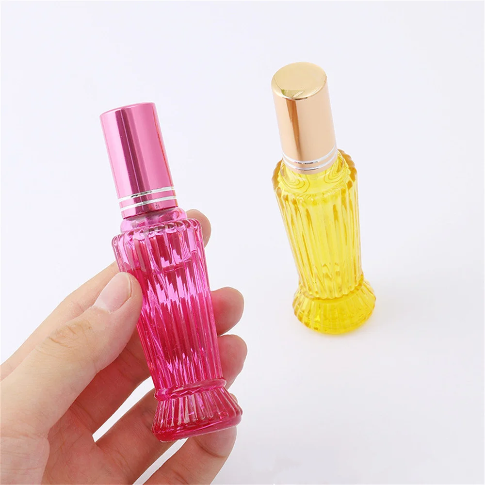 

15ml Mini Perfume Spray Bottle Dispenser Colored Glass Refillable Bottle Portable Travel Oils Liquid Cosmetic Container Atomizer