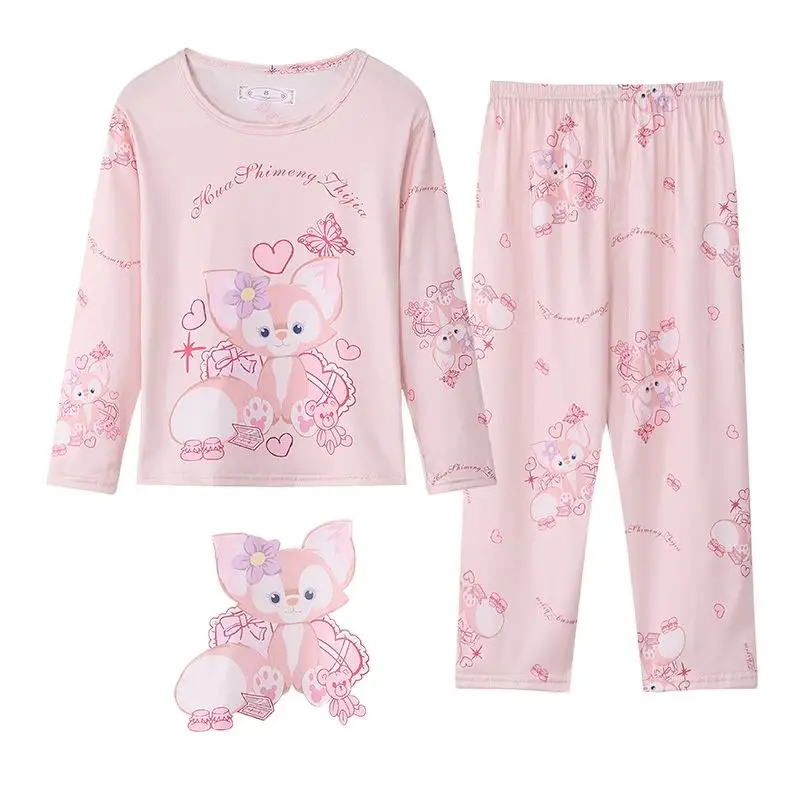 Kids Pajamas Set Kids Pajamas Pajama Sets Kids Clothing Set Girls Pajamas Anna Elsa Clothing Sets Kids Long Sleeve + Pant 2 Piece Children Home Clothing Girl Nightgown