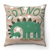 Home Room Gift Sofa Bed Chair Pillowcase Cartoon Dinosaur  Cute  Square 4
