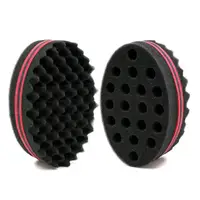 Double-Sided Magic Twisted Hairbrush Sponge Barber Salon Styling Oval Dual Use Perforated Curly Sponge Wave Roll Washable Tool 1